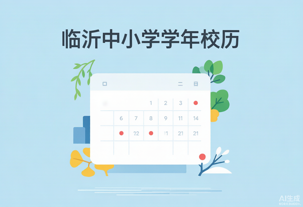 临沂中小学寒暑假及开学安排(校历参考)信息图:核心要点一览